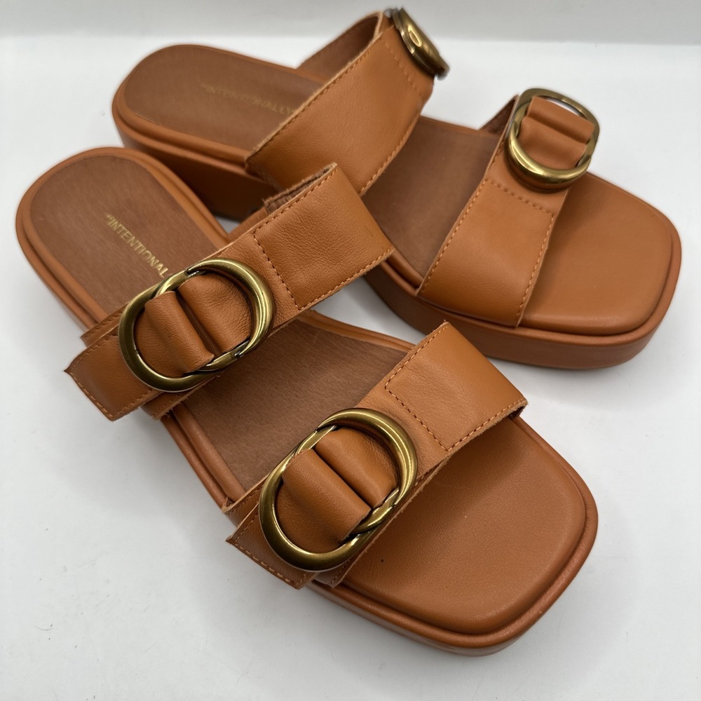 NEW $220 Intentionally Blank Orion Sandal in Whiskey Sz 8